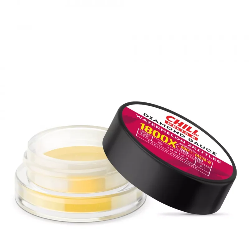 Chill Plus Delta-8 THC Live Resin Diamond Sauce - Watermelon Zkittles - 1800X - Image 2