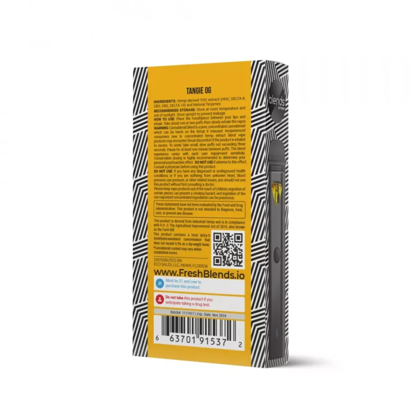 Tangie OG Vape Pen - HHC - Disposable - Fresh - 1800mg - Image 3